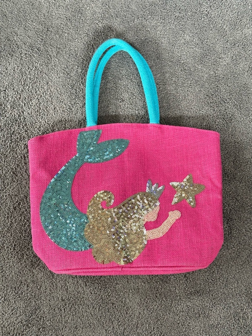 Mudpie Mermaidcore Straw Sequin Mermaid Tote Tropical Coconut Girl Summer Beach